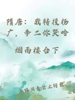 隋唐：我转投杨广，李二你哭啥